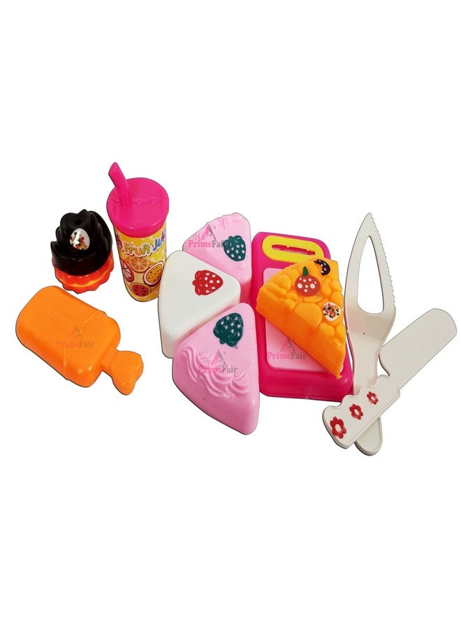 PRIMEFAIR Pizza Party Fast Food Pretend Cooking and Cutting Play Set Toy for Kids Pack of 7 (Multicolor) - Image 2